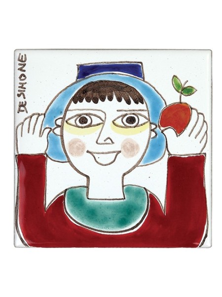 Decorative tile Folk Man with Fruit TZT685FK-04