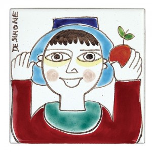 Decorative tile Folk Man with Fruit TZT685FK-04