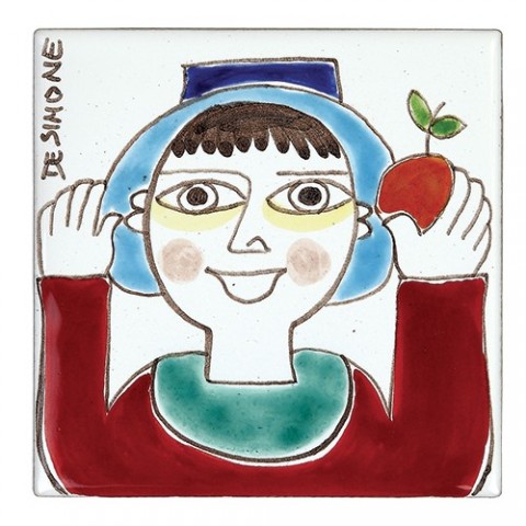 Decorative tile Folk Man with Fruit TZT685FK-04