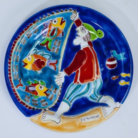 Piatto Tondo DS 25 cm PT25DS-15 Pescatore