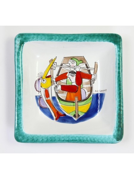 Piatto Quadrato Folk Pescatore PQFK-6