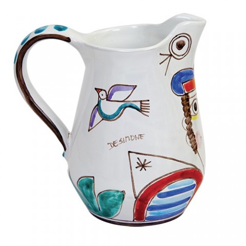 Brocca argilla bianca ceramiche de simone Folk BR98FK