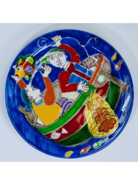 Piatto Tondo DS 25 cm PT25DS-17 Pescatori