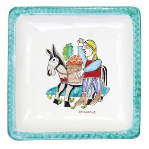 Piatto Quadrato Folk Carrettiere Arance PQFK-15