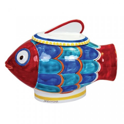Biscuit Jar Pescione BSC713FK ceramiche de simone