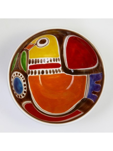 Sicilian round ceramic Appetizers Plate de simone pottery Stromboli BUFST