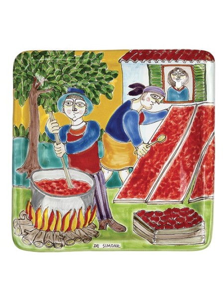 Piatto Quadrato 24x24 DS 37 Salsa di Pomodori