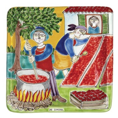 Squared Plate 24x24 DS 37 Tomato Sauce