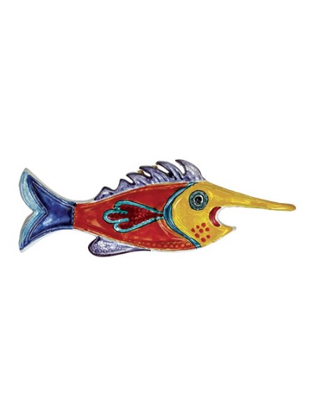 Pesce in Bassorilievo ceramiche de simone PER320-1P/S