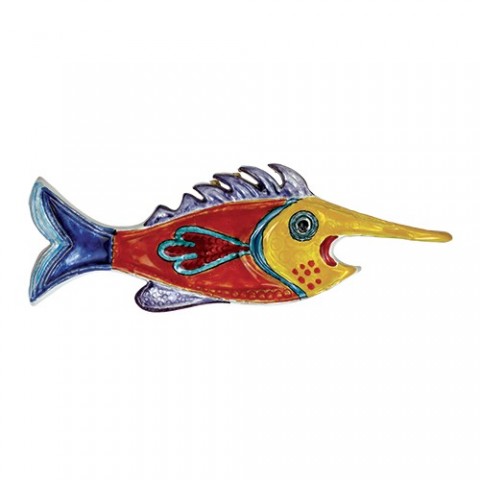 Pesce in Bassorilievo ceramiche de simone PER320-1P/S