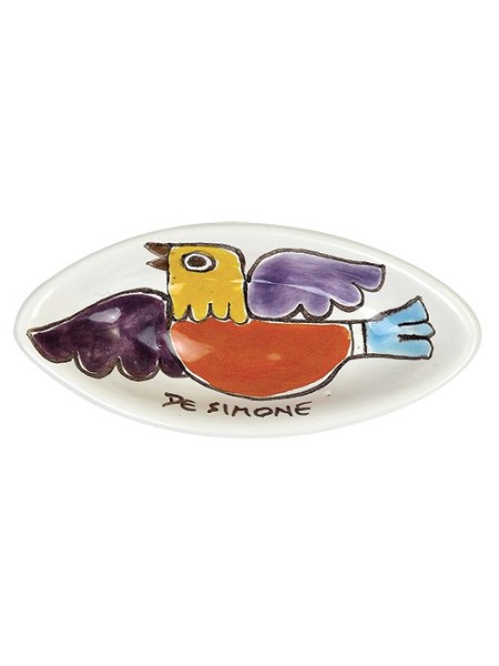 Posacenere Folk uccello ceramiche de simone PC280FK-1