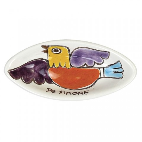 sicilian ceramic Ashtray Folk bird de simone pottery PC280FK-1