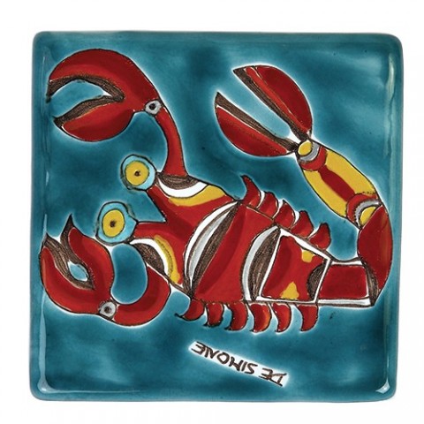 Tozzetto segno zodiacale Scorpione ceramiche de simone