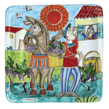 Piatto Quadrato 24x24 DS 39 Vendemmia