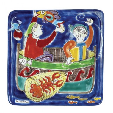 Piatto quadrato 24x24 DS 44 Pescatori