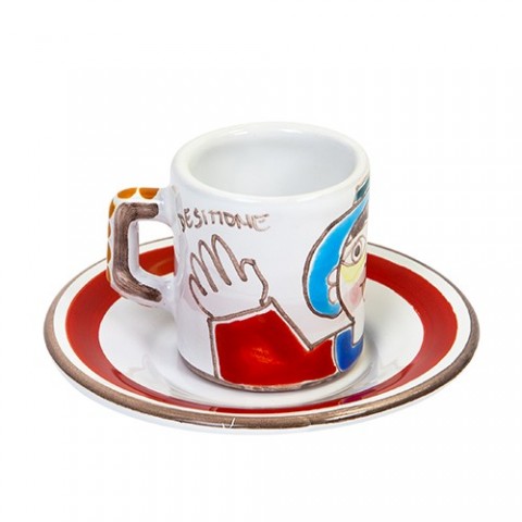 Tazzina caffè piattino Folk TZZ58FK