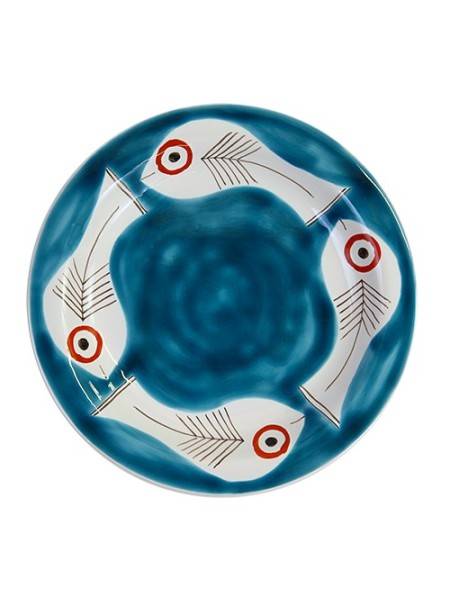 Round Plate sicilian ceramic de simone pottery Itaca PTIT
