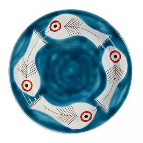 Round Plate sicilian ceramic de simone pottery Itaca PTIT