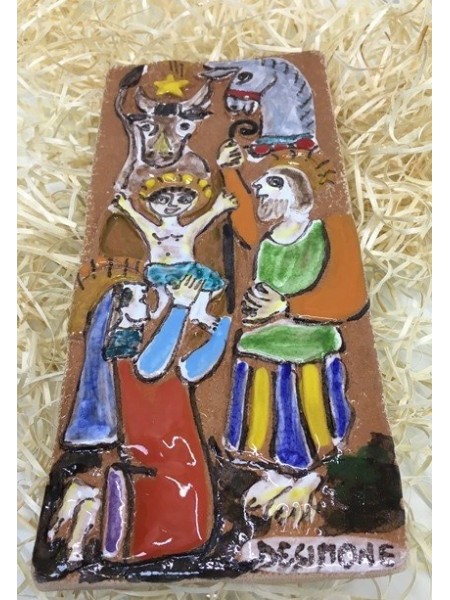 Presepe in Bassorilievo 18 cm PRE401ABR