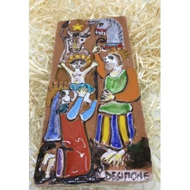 Presepe in Bassorilievo 18 cm PRE401ABR