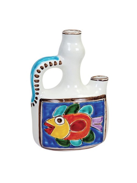 Pitcher Folk Fish BR109FK de simone pottery