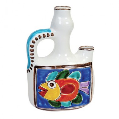 Pitcher Folk Fish BR109FK de simone pottery