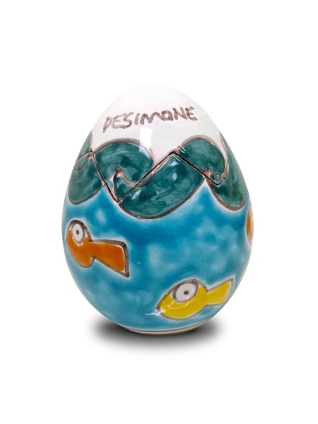 Uovo pasqua artigianale Scatola Gadir ceramiche de simone