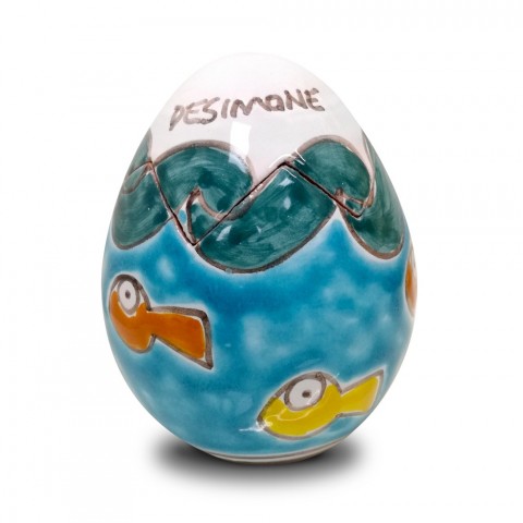 Uovo pasqua artigianale Scatola Gadir ceramiche de simone