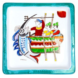 Squared Plate Folk PQ37FK2 Fishermen