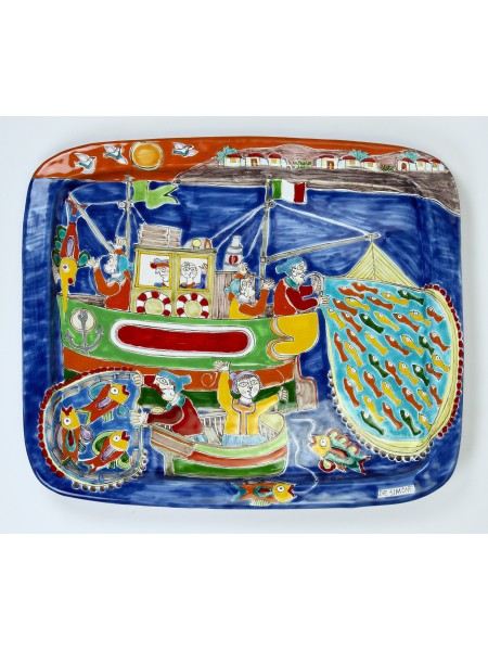 Vassoio DS Rettangolare Pescatori VSS36DS-03