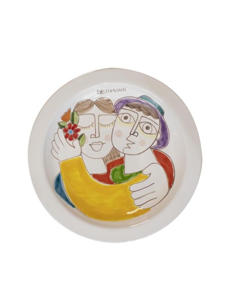 Piatto Tondo Fidanzati PTFKE ceramiche de simone