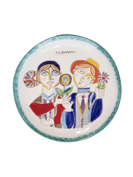 Round plate Folk 30 cm Couple