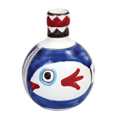 Bottle Folk Fish BT717DFK sicilian ceramic de simone pottery