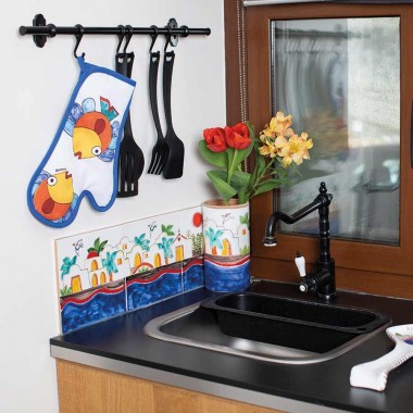 Oven glove Folk Fish