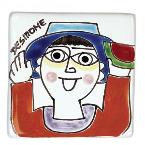 Decorative tile Folk Man with Watermelon TZT685FK-13