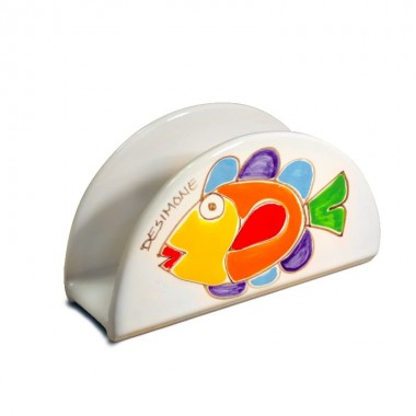 Portatovaglioli mezzaluna Folk Pesce