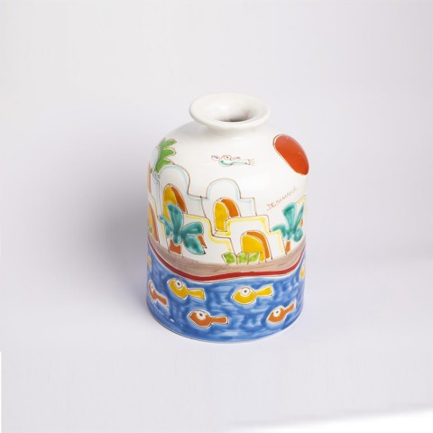 Round vase Dammusi VS583DA ceramiche de simone