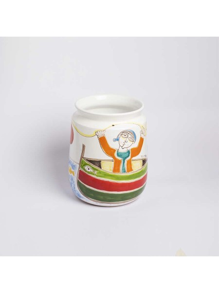 Vase de simone pottery Folk Fisherman VS518FKEP