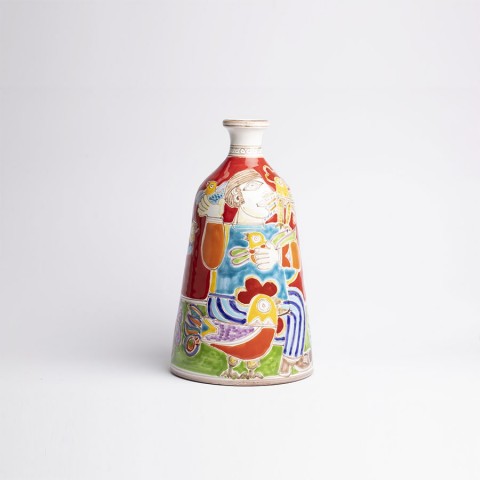Handpainted ceramic vase de simone pottery VS647LT