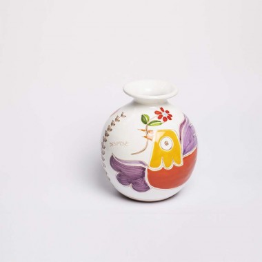 Round Cachepot Folk VS507FK-FK de simone pottery