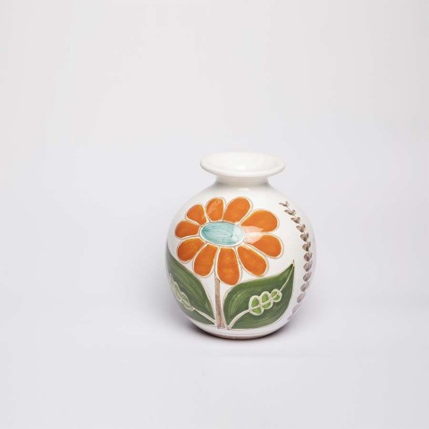 Round cachepot Folk Daisy VS507FK-MG