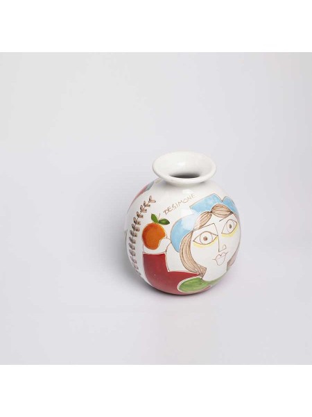 Vaso tondo Folk Donna VS507FK-OM