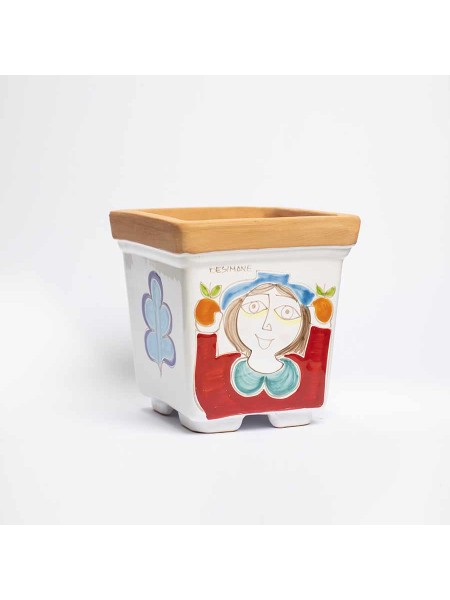 Vaso porta pianta Folk Donna VSPQOM