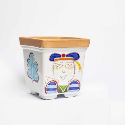 Vaso Ceramica Porta Pianta marinaio de simone Folk VSPQPES