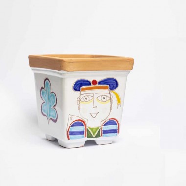 Vaso Ceramica Porta Pianta marinaio de simone Folk VSPQPES