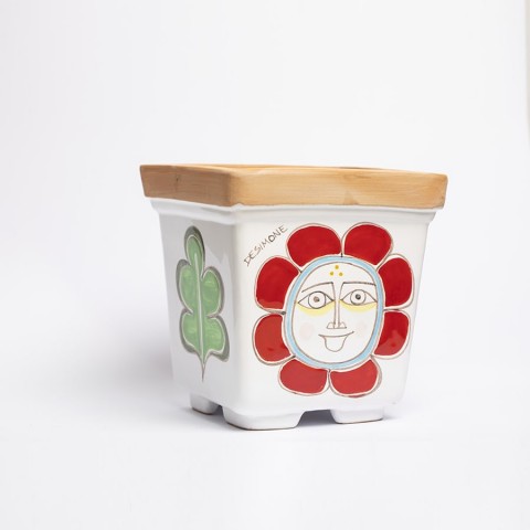 Vaso Sole Porta Pianta Folk VSPQSOL