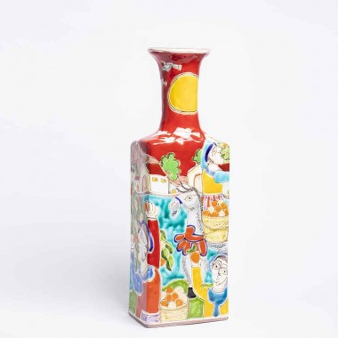 Bottiglia Decorativa ceramiche siciliane de simone DS BT509A