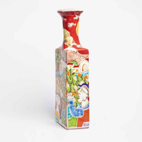 Bottiglia Decorativa ceramiche italiane de simone DS BT509A