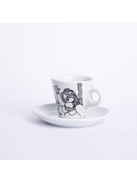 Tazzina con piattino porcellana Agrigento ceramiche de simone