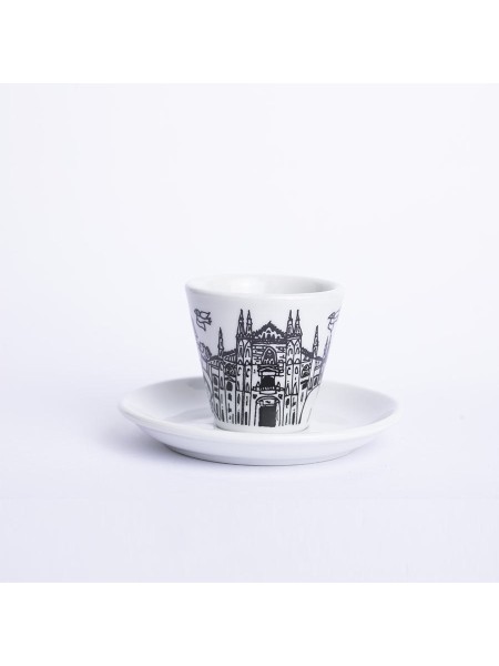 Tazzina caffè con piattino Milano TZZ40MI ceramiche de simone